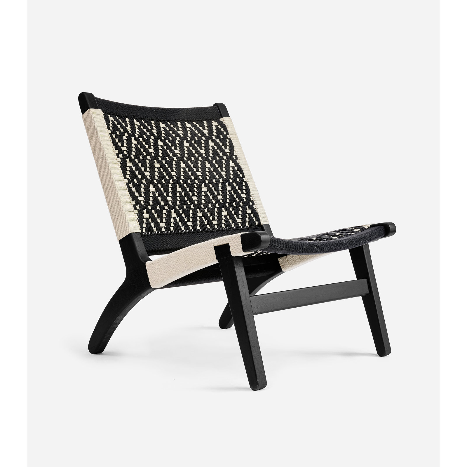 Masaya Upholstered Accent Chair, Veranice Pattern, Charcoal