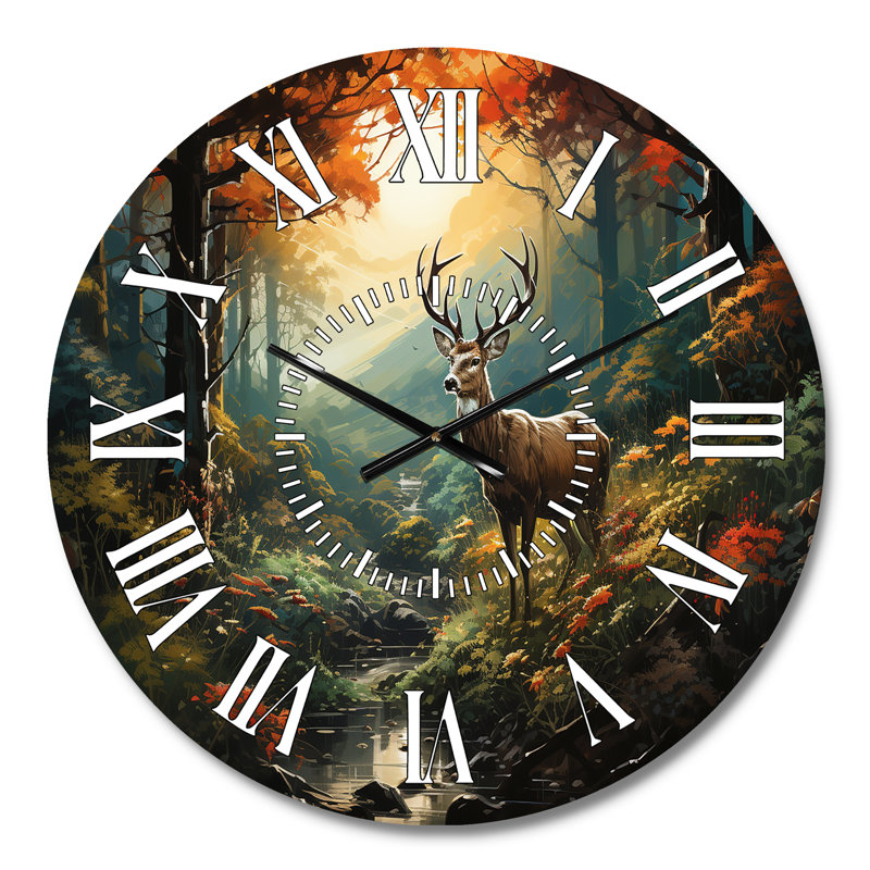 Horloge murale verte et brune, Médium