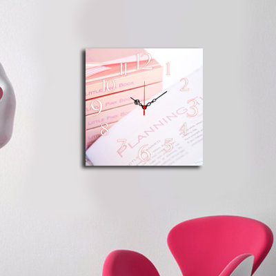 Horloge murale élégante 15,7 po x 15,7 po | 100% panneau de fibres à densité moyenne, épaisseur: 0,2 pouce | Décoration élégante pour le salon, la chambre à coucher et le bureau | Design moderne avec une esthétique minimaliste