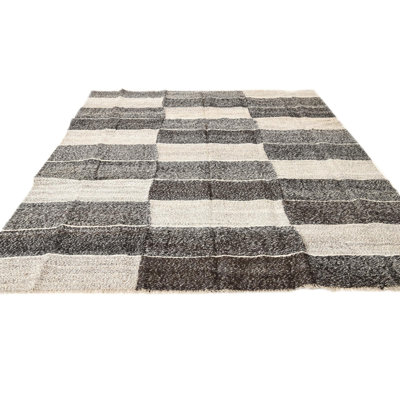 Tapis noir et blanc Ousley