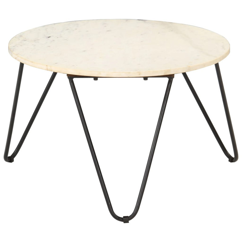 Table basse à trois pieds Khalid, H 40 cm l 40 cm P 40 cm, Noir
