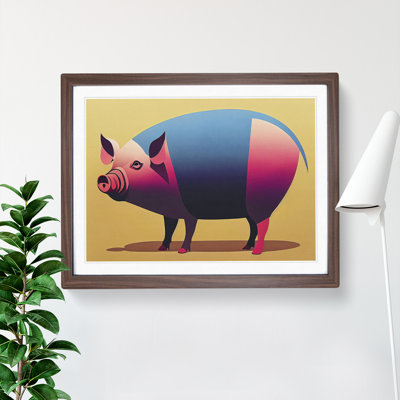 XH1022-9472X Unique Pig Art Vol.3 Abstract - Single Picture Frame Print