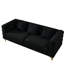 Canapé modulaire 3 places 81 po 81 po - Tissu noir moderne avec coussins Confort pour diverses pièces