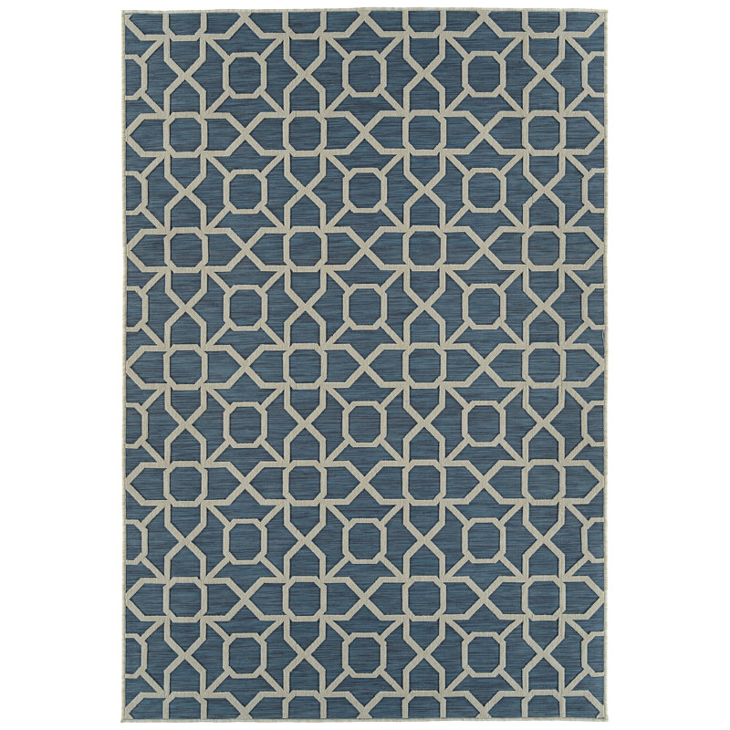 Contemporary, Transitional, Geometric, Textured, High-Low Cut & Loop Area Rug, Rectangle 5'3" x 7'6"
