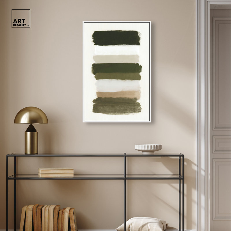 "Olive Stack III", art mural encadré par Art Remedy, cadre noir, 20 x 30, H 31 po x l 21 po, Cadre en acrylique noir