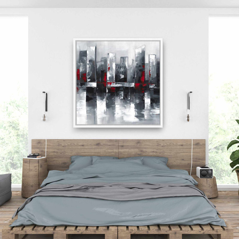 Abstract Cityscape - Contemporary Framed Canvas
