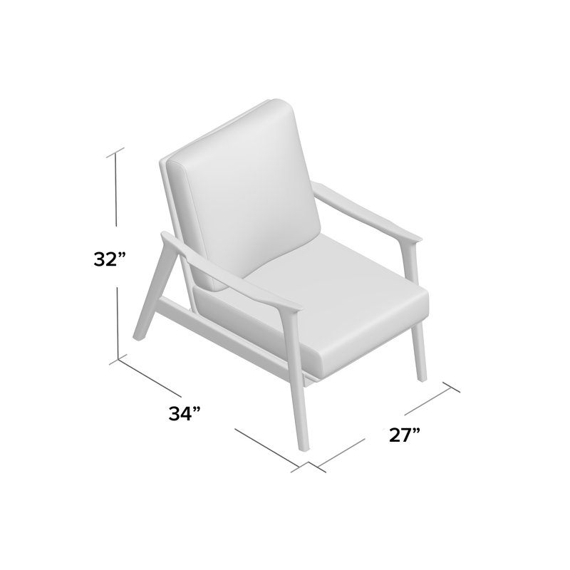 Charlotte Arm Chair, Walnut Frame, Azure