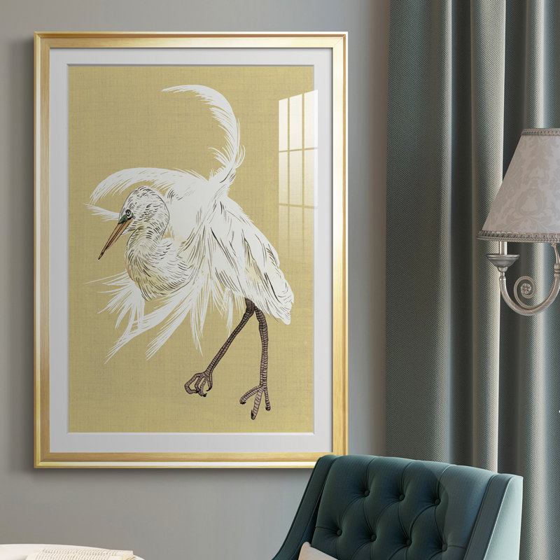 Heron Plumage VI - impression, Or, H 42,5 po x l 30,5 po x P 1 po