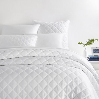 Quilted Silken Solid Coverlet