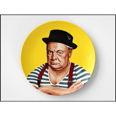 Winston Churchill 10 Inch Round Plate, Microwave and Dishwasher Safe, Made in USA, Ideal Political Gift