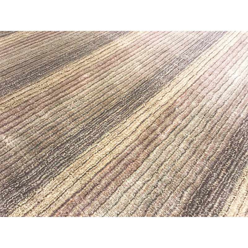 Hand-Knotted High-Quality Brown Area Rug