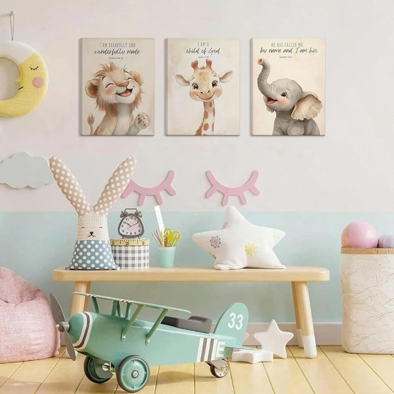 Animals 3 - Piece, 40 cm H x 90 cm W