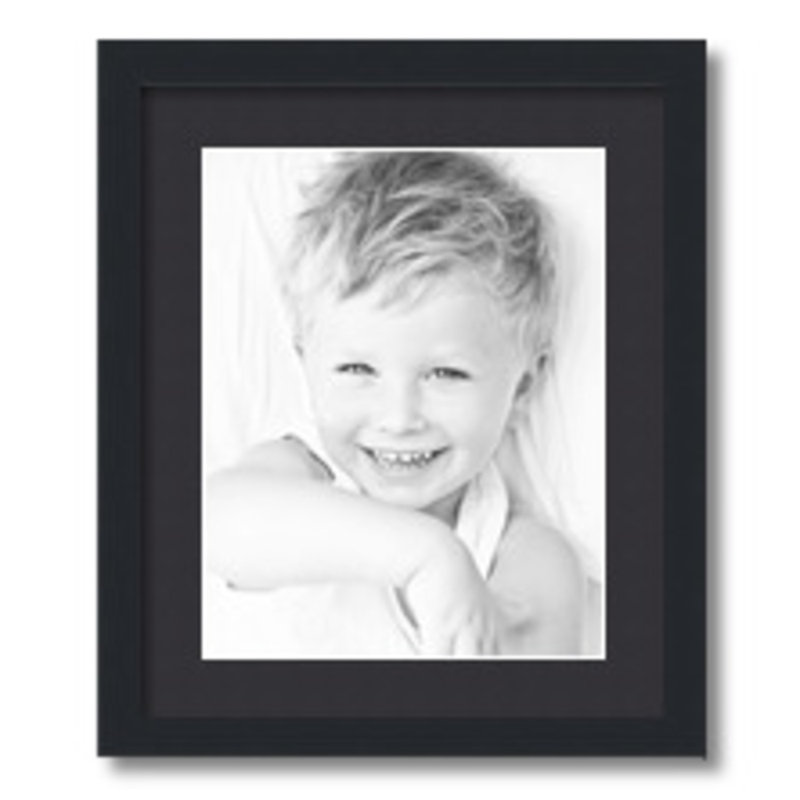 Matte Picture Frame with Mat, Black