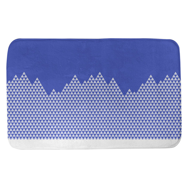 Tapis de salle de bain mountain Leffel, l 21 po x L 34 po, Bleu
