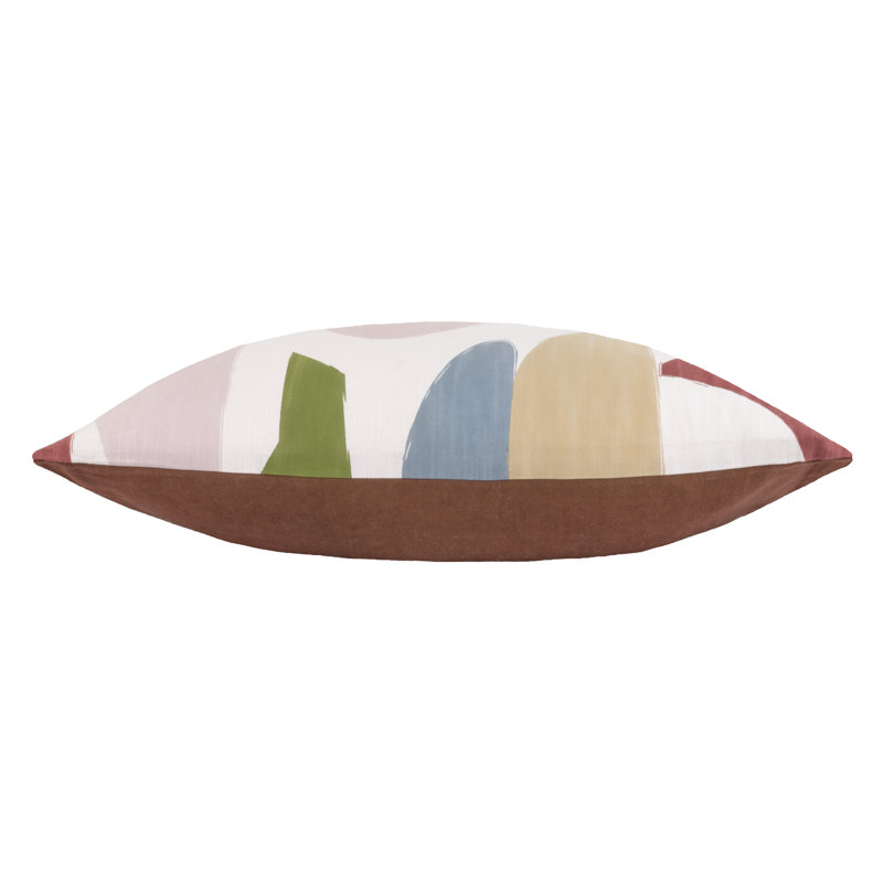 Ceolia Abstract Cushion, Rectangle, 30cm H x 65cm W, Beige/White/Green/Red