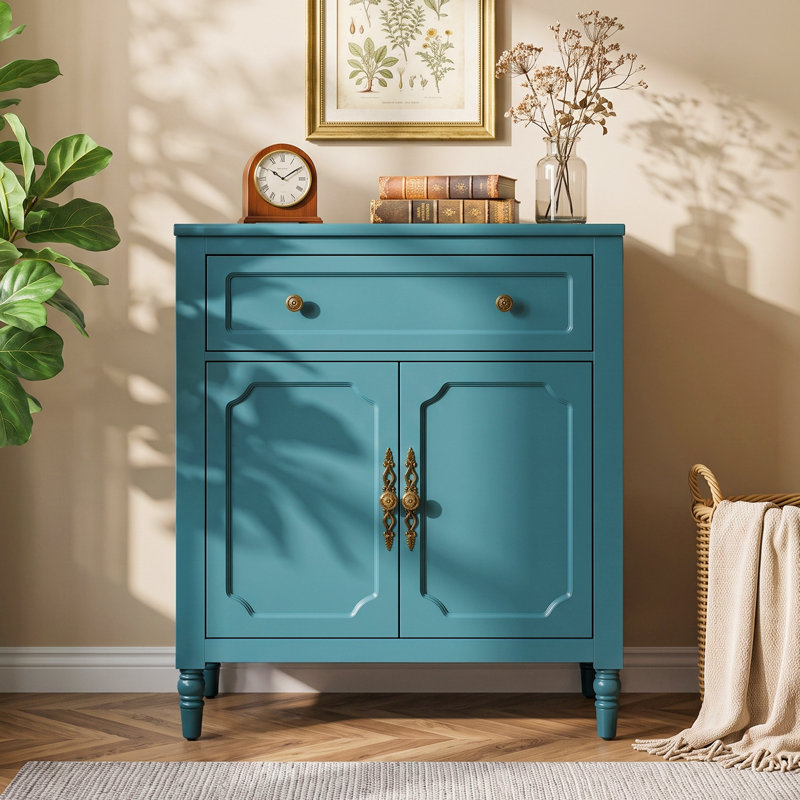 Buffet 33 "avec portes et tiroirs, Turquoise Blue