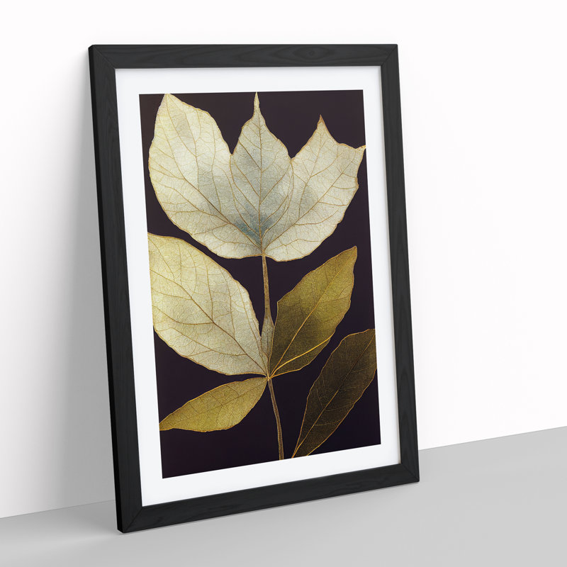 A Wondrous Leaves - Wall Art, Black Framed, 64cm H x 46cm W x 2cm D
