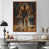 Toile brune avec cadre flottant