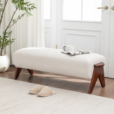 Karsen Upholstered Bench With Solid Wood Leg