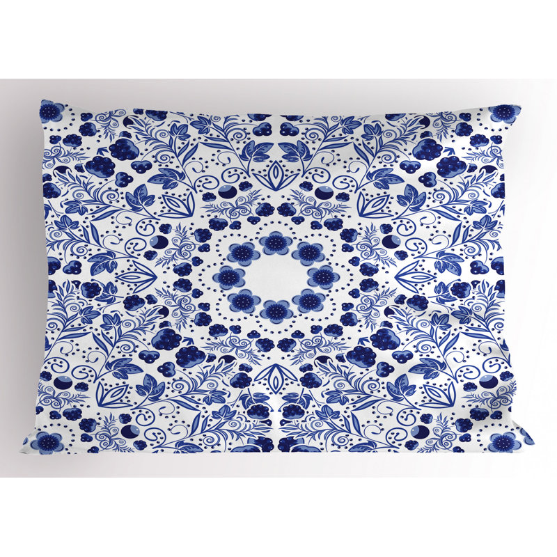 Easter Polyester Floral Sham Set, King