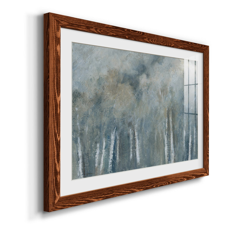 Birch Solitude - peinture encadrée, H 31 po x l 44 po x P 1 po, Érable encadré