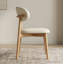Chaise de salle à manger rembourrée avec assise en similicuir, chaise de cuisine avec structure en bois massif, chaise d'appoint moderne à dossier incurvé-937264905-937264909