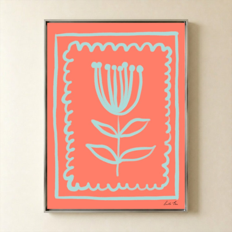 «Pop Of Floral Orange» par Lucille Price - Impression sur toile