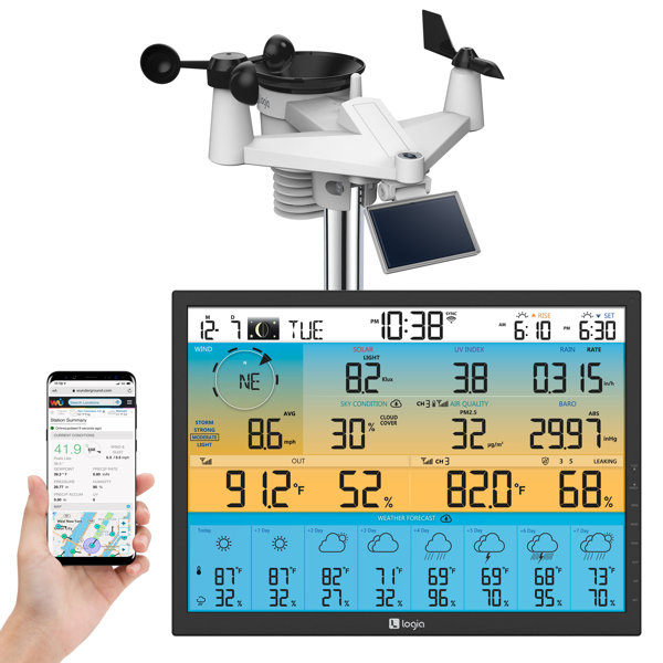 Logia 5-in-1 Wi-Fi Weather Station | Indoor/Outdoor Remote Monitoring System