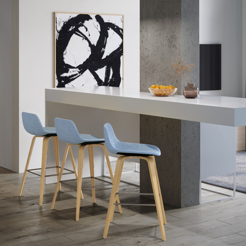 Tabouret à hauteur de comptoir / bar moderne et minimaliste, Bleu