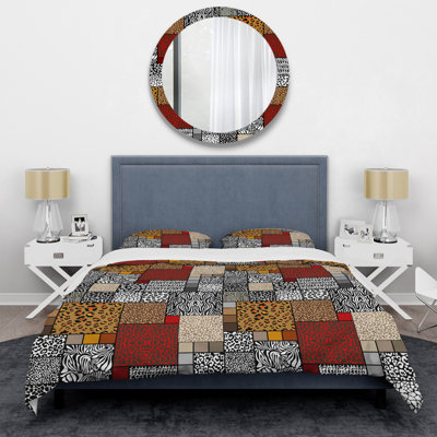 Ensemble de housse de couette Animal Skin Patchwork
