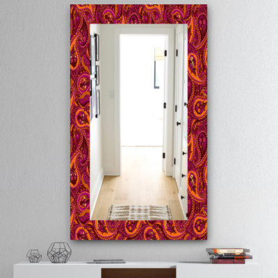 Miroir mural 12 bohémien et éclectique motif cachemire