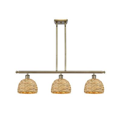 Luminaire suspendu pour îlot de jardin 12 po 3 lumières Tsang