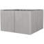 Pavillon de jardin en polyester gris clair pour espace extérieur avec structure en métal, intimité extérieure, rideaux à fermeture à glissière