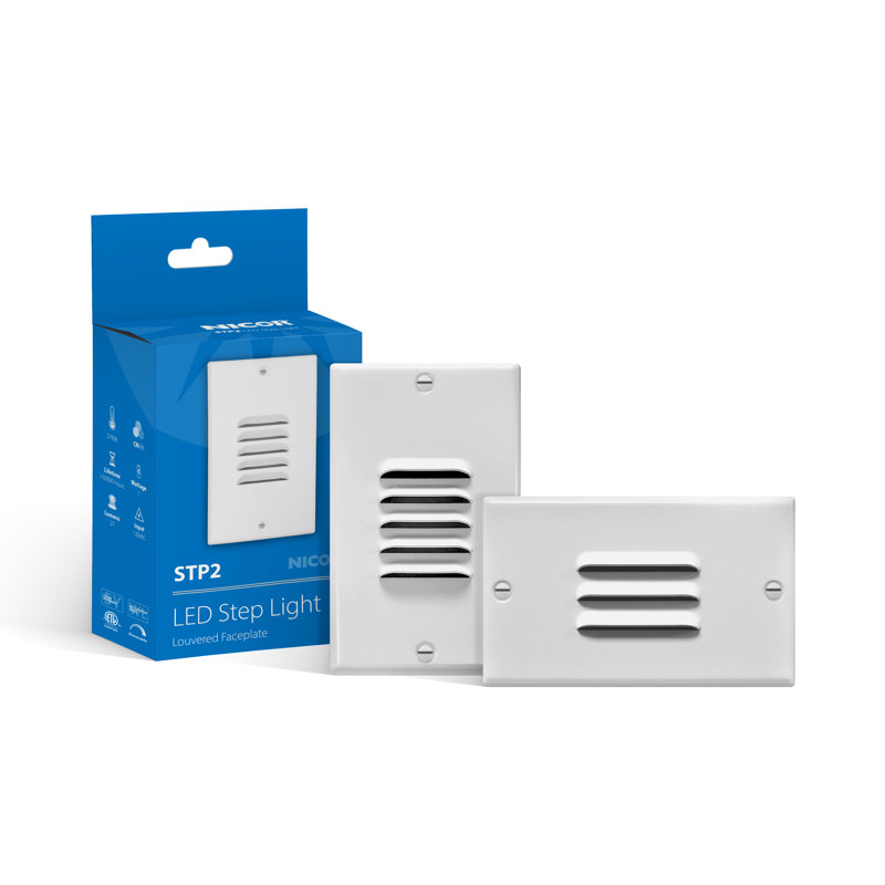 White Matte Plastic LED Step Light with Frosted Lens