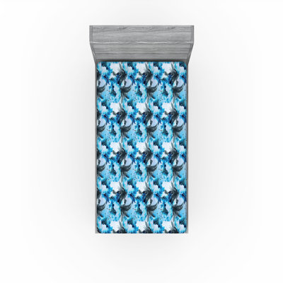 Drap-housse à motif floral Ambesonne