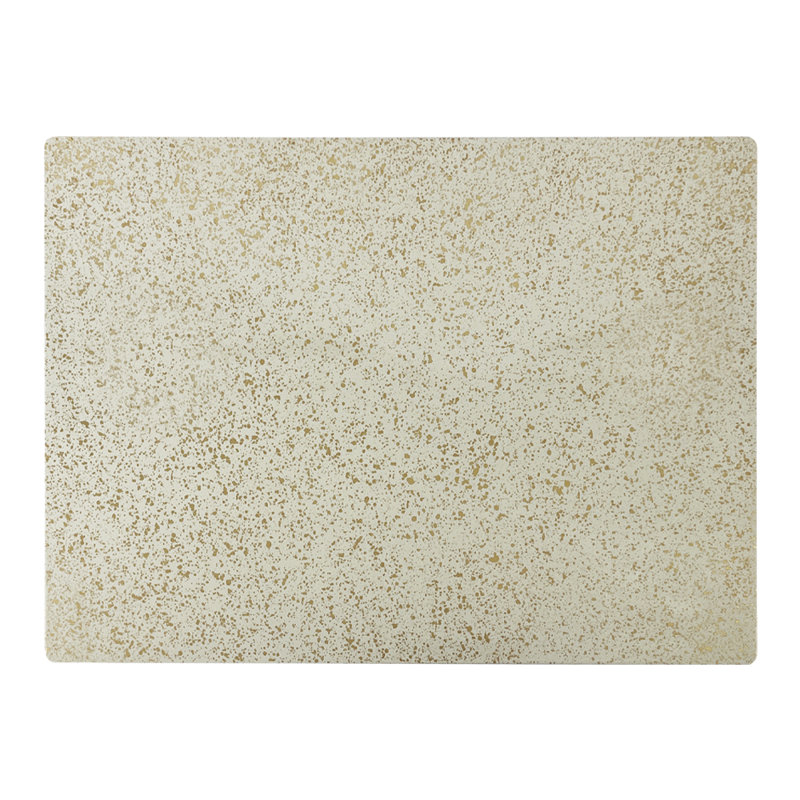 Hype White With Gold splatter Rectangle