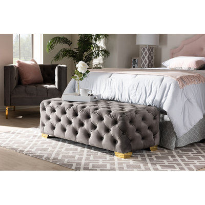 Crotts Velvet Upholstered Bench