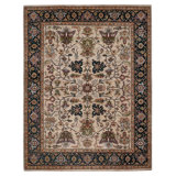 Antiquity Wool Oriental Area Rug in Brown