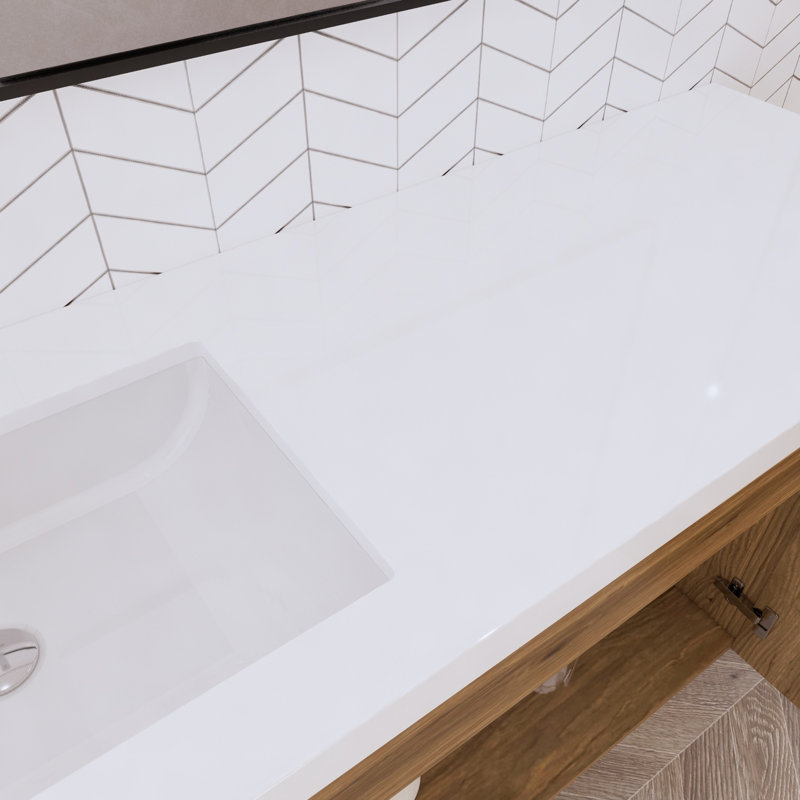 Meuble-lavabo Verda, Chêne naturel