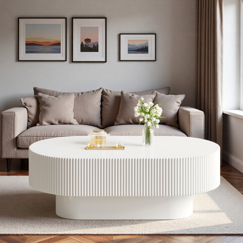 Table basse 48,4 po, Blanc