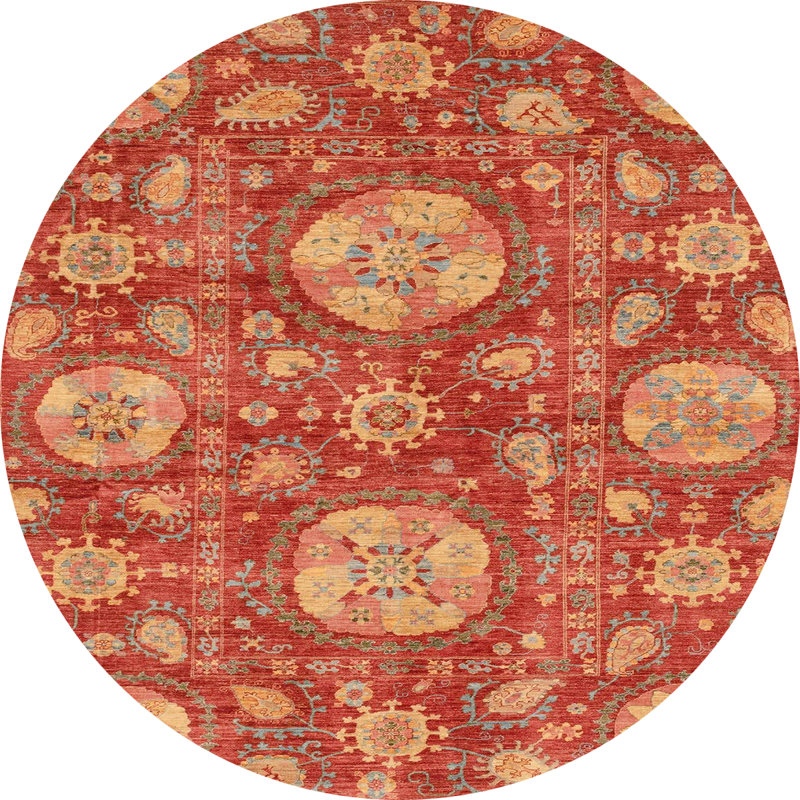Tapis abstrait moderne 3901, Rond 6 pi