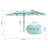 Outdoor Umbrella Rectangular Large - . Double Sided Canopy. Effortless Close And Open Mechanism. Shading For Backyard, Poolside Crank Opening. Garden, Poolside, Backyard