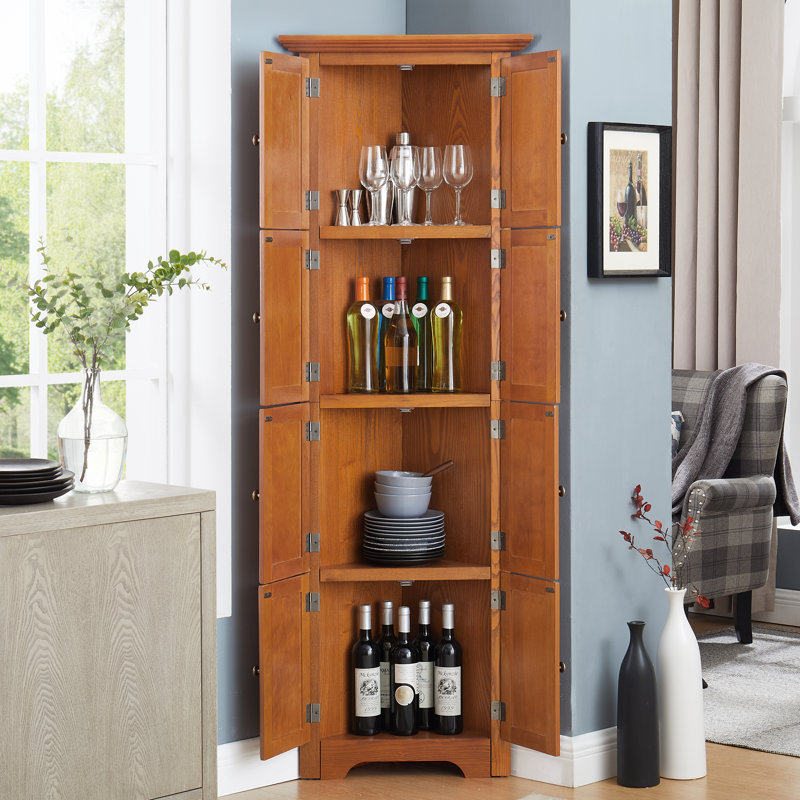 Armoire de rangement de cuisine avec 8 portes, Bois