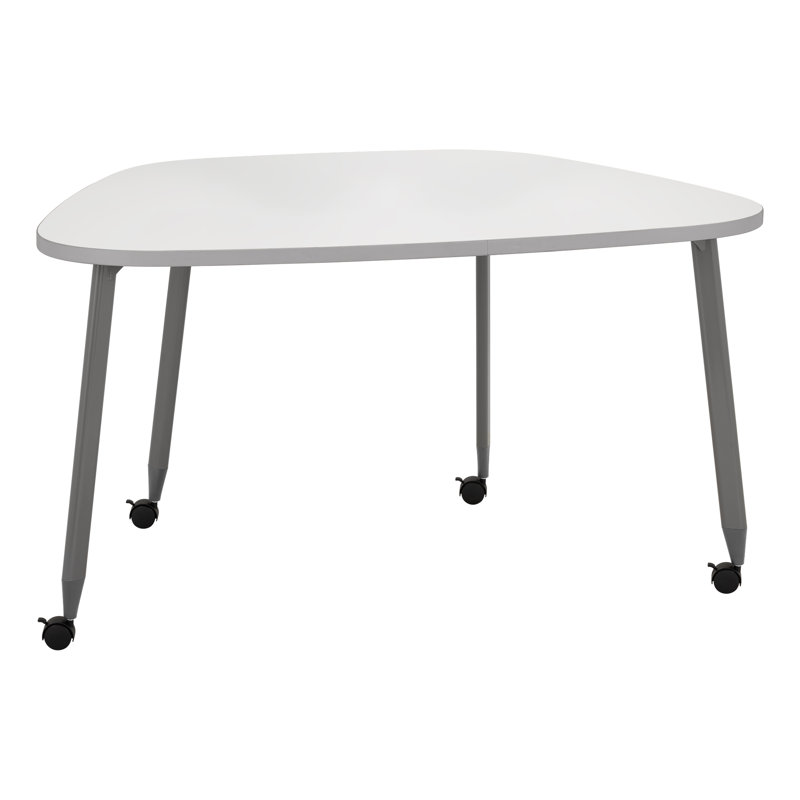 Table mobile trapézoïdale ronde mobile - travail d'équipe interactif et polyvalent