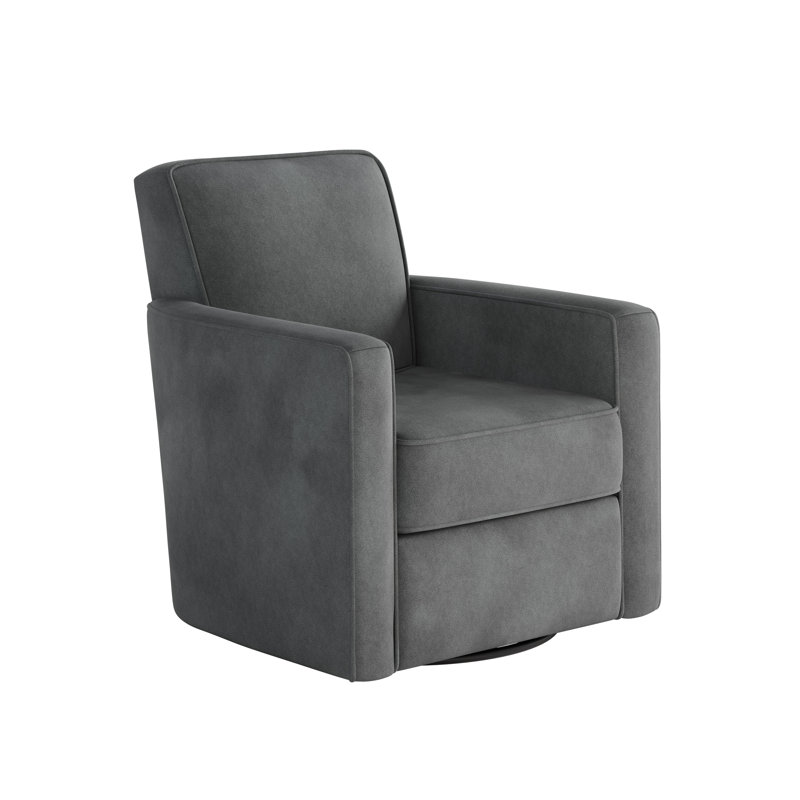 Fauteuil oscillant pivotant Balina Bindi, Charbon de bois Bella, H 38 po x l 35 po x P 36 po  
