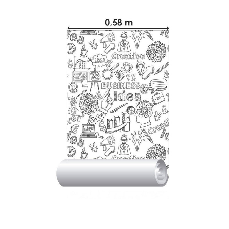Rouleau de papier peint pelez et collez, L 126 po x l 24 po