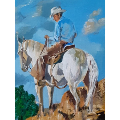 Le cavalier | Acrylique sur toile | Par Jyoti Rathore | Sans cadre