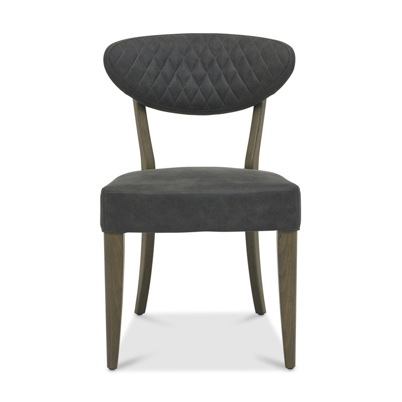Maestas Side Chair in Dark Grey, Fumed Oak