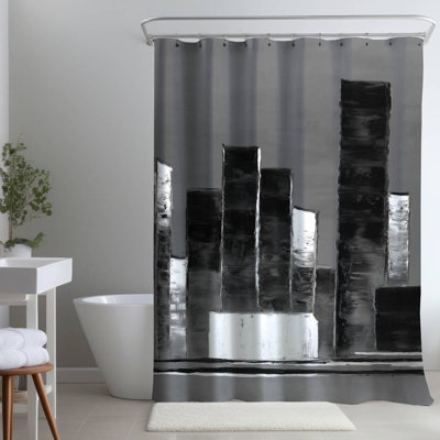 Shower Curtain CI321 – Polyester Shower Curtain, Dye Sublimation Print, 71" W × 74" L