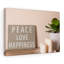 Peace Love Happiness - Wrapped Canvas Print-1102767421
